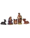 Natividad 5 figuras en resina serie 5 cm