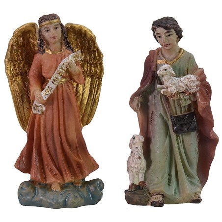 Natividad de 5 cm en resina con 11 figuras de resina, tamaño.