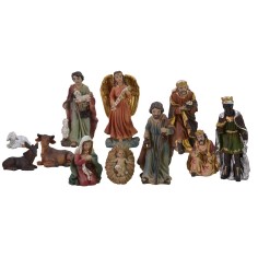 Natività 5 cm in resina a 11 soggetti