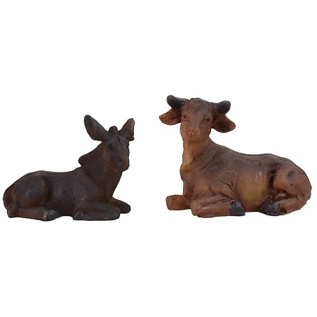 Natividad de 5 cm en resina con 11 figuras de resina, tamaño.