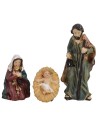 Natividad 3 sujetos 5 cm en resina, cuna, serie