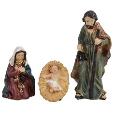 Natividad 3 sujetos 5 cm en resina, cuna, serie 2