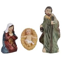 Natività 3 soggetti 3,5 cm in resina 2