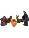 Natividad 5 figuras serie 8 cm en resina serie, cuna, resina.