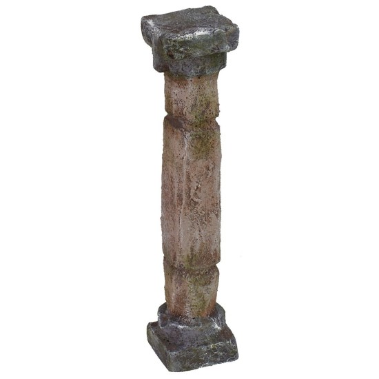 Colonna dorica con due intarsi cm 3x3x15 h colonna, dorica