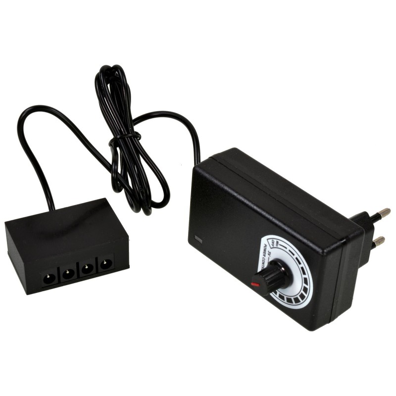 LED strip power supply with 4 outputs 2 of ø 2.1 mm and 2 of ø 2.5