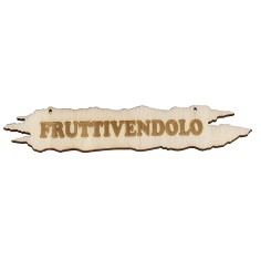 Insegna in legno del fruttivendolo cm 10x1,8 legno