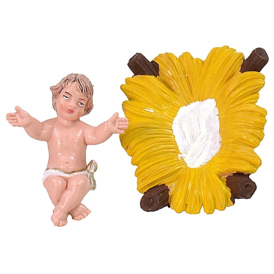 Natività set 3 pz serie color 12 cm in pvc