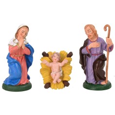 Natividad conjunto 3 piezas serie color 12 cm en pvc 2