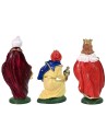 Conjunto de tres Reyes Magos serie color 12 cm en pvc