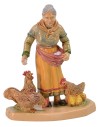 Campesina con gallinas lux 12 cm en PVC Mundo Pesebre