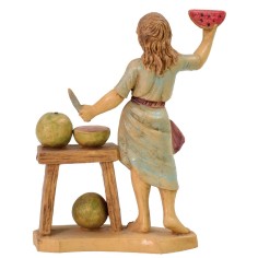 Fruttivendola lux 12 cm in pvc Mondo Presepi 2