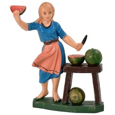 Fruttivendola color 12 cm in pvc Mondo Presepi