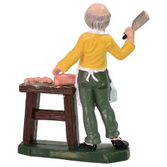 Carnicero color 12 cm en PVC Mundo Pesebres 2