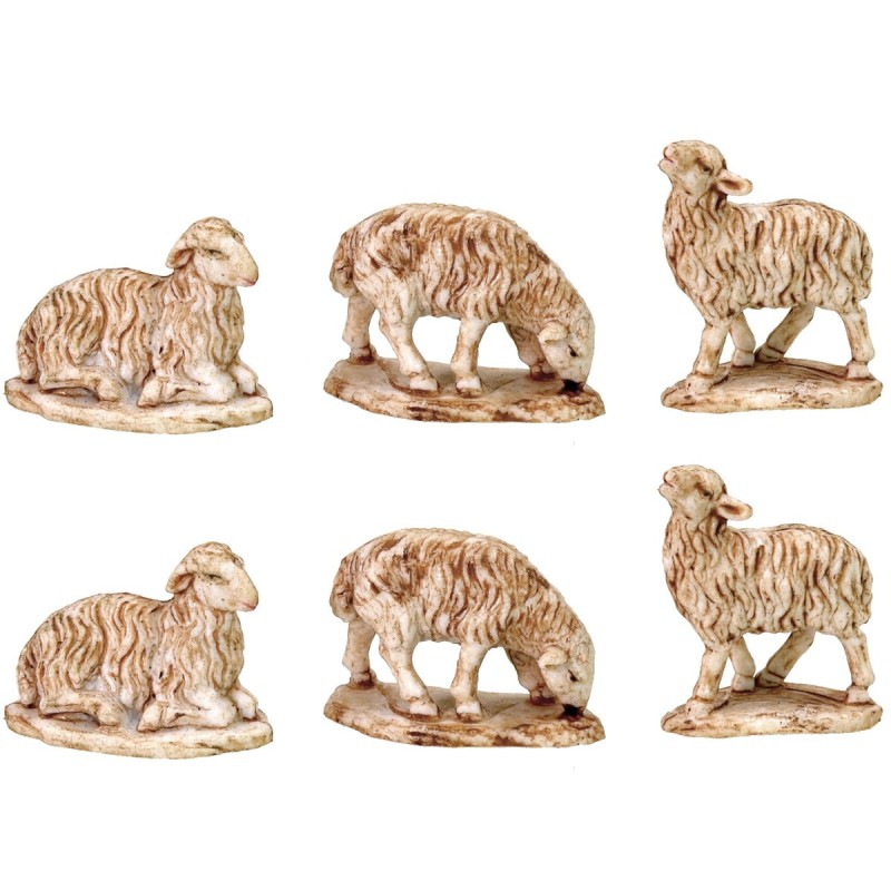 Set 6 pecore per statue cm 7- Cod. W60 Mondo Presepi