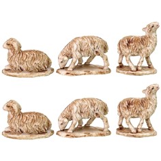 Set of 6 sheep for statues 7 cm- Cod. W60 2