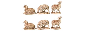 Set of 6 sheep for statues 7 cm- Cod. W60