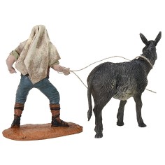 Mulattiere con asino serie cm 10 Oliver Mondo Presepi 2