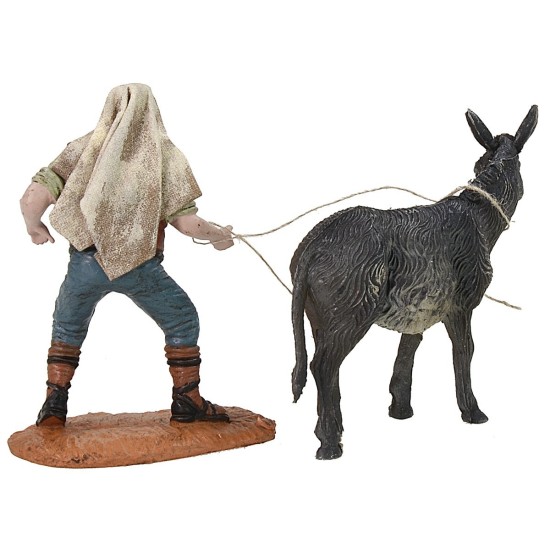 Muleteer with donkey series 10 cm Oliver