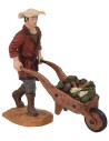 Hombre con carretilla de verduras cm 10 Oliver Mondo Presepi