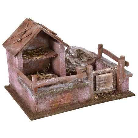 Gallinero de 19,4x14,5x13,5 cm de altura, madera, poliestireno.