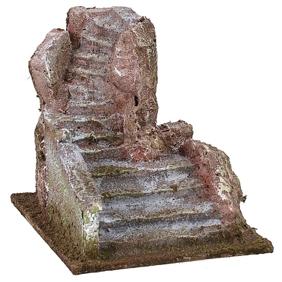 Scala per presepe cm 12X9X10h altezza, presepe, scala, statue