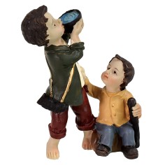 Niños que juegan serie 11-12 cm belén de resina pesebre. 2