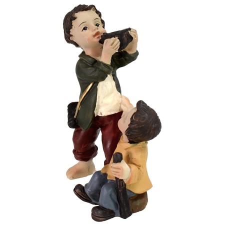 Bambini che giocano serie 11-12 cm natività in resina presepe