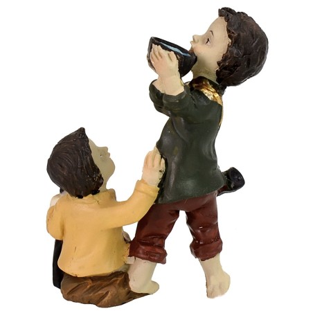 Bambini che giocano serie 11-12 cm natività in resina presepe