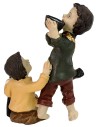 Bambini che giocano serie 11-12 cm natività in resina presepe