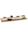Modular curved white road for nativity scene cm 12x32x2 h