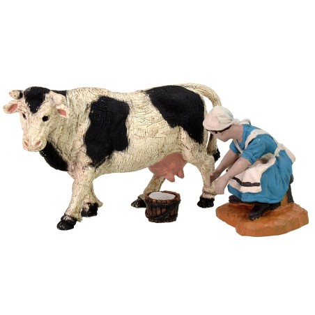 Mujer ordeñando serie cm 10 Oliver Mundo Pesebres