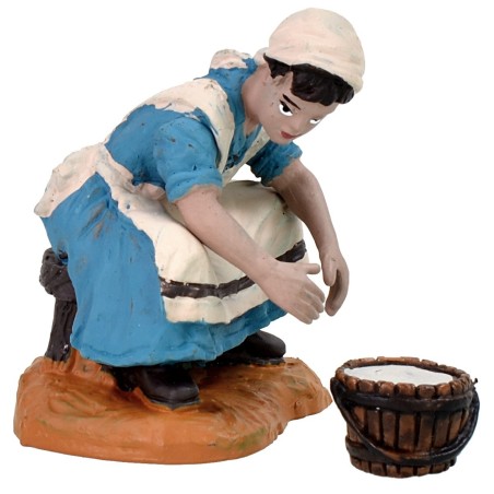 Mujer ordeñando serie cm 10 Oliver Mundo Pesebres