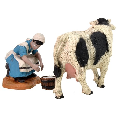 Donna che munge serie cm 10 Oliver Mondo Presepi