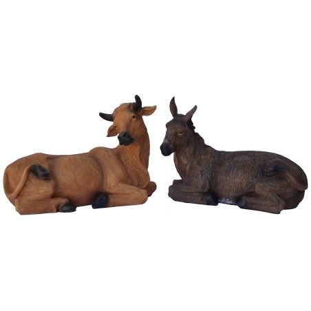 Set 11 personaggi con Natività in resina 60 cm