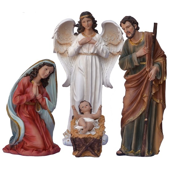 Set 11 personaggi con Natività in resina 60 cm