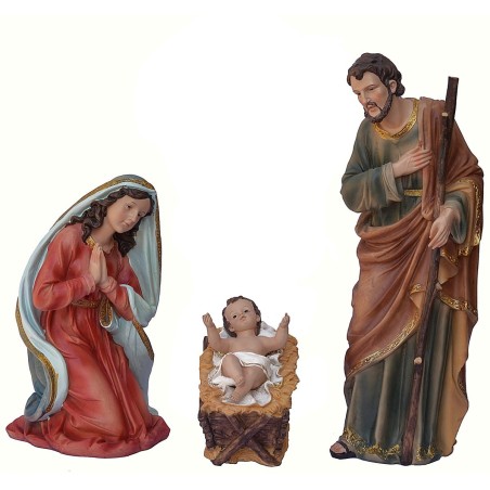 Set 11 personaggi con Natività in resina 60 cm giuseppe