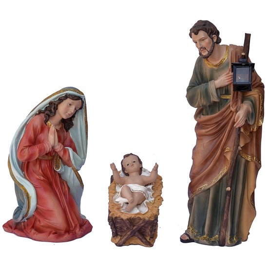Set 11 personaggi con Natività in resina 60 cm