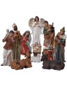 Set 11 personaggi con Natività in resina 60 cm giuseppe
