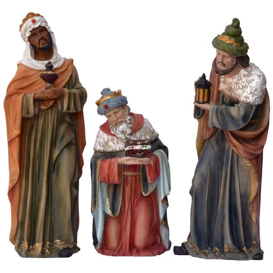 Set 11 personaggi con Natività in resina 60 cm giuseppe