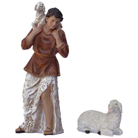 Set 11 personaggi con Natività in resina 60 cm