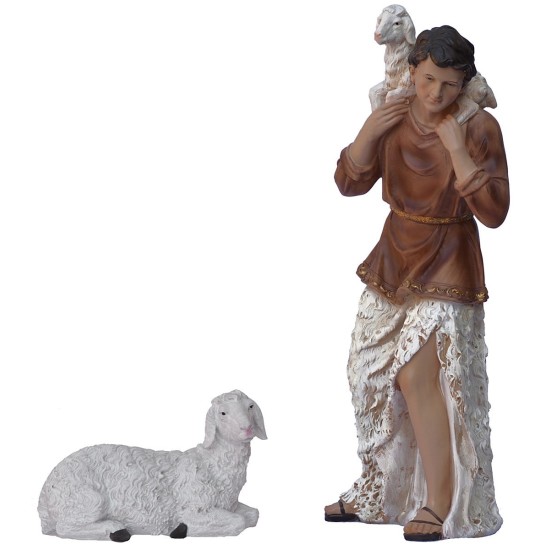 Set 11 personaggi con Natività in resina 60 cm