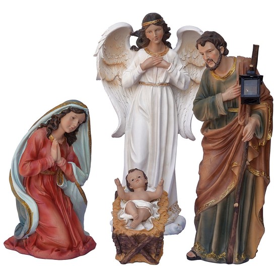 Set 11 personaggi con Natività in resina 60 cm