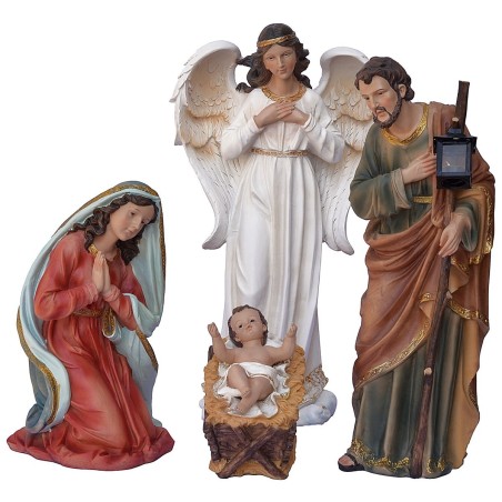 Set 11 personaggi con Natività in resina 60 cm