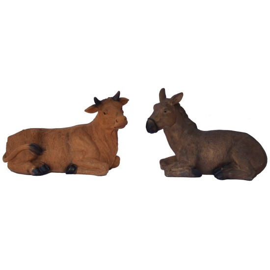 Conjunto de 11 estatuas con Natividad de 40 cm en resina