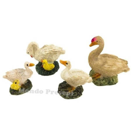 Set 4 oche in resina Mondo Presepi