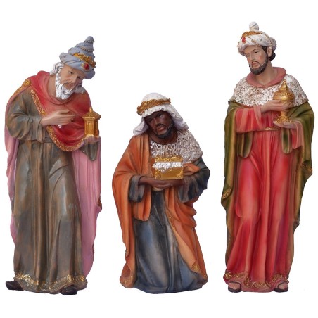 Set 11 statue con Natività 40 cm in resina