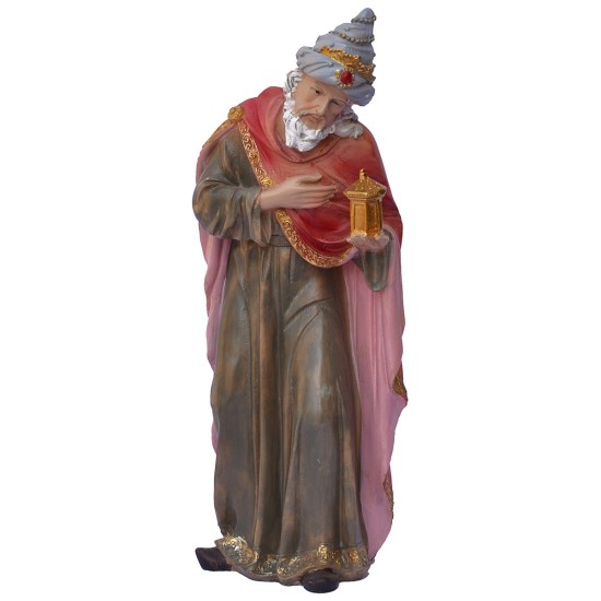 Conjunto de 11 estatuas con Natividad de 40 cm en resina ángel, resina