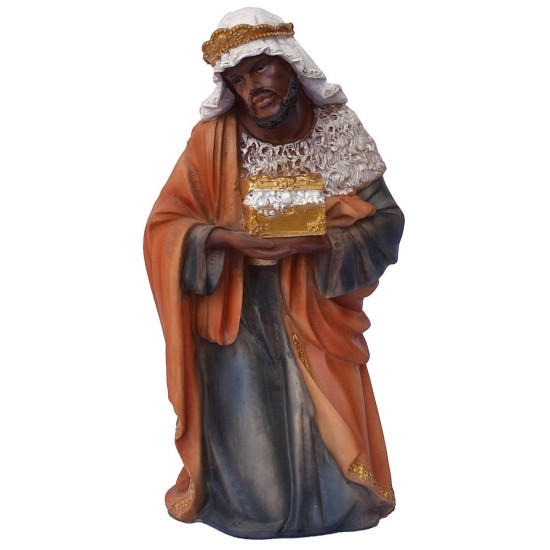 Conjunto de 11 estatuas con Natividad de 40 cm en resina ángel, resina