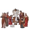 Set 11 statue con Natività 40 cm in resina